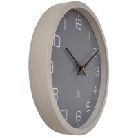 NEXTIME Wanduhr Quarzuhr NXT ECO, Durchmesser: 300 mm, beige