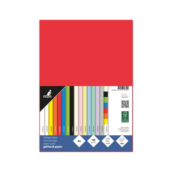 kangaro Multifunktionspapier, A4, 120 g qm, dunkel chamois