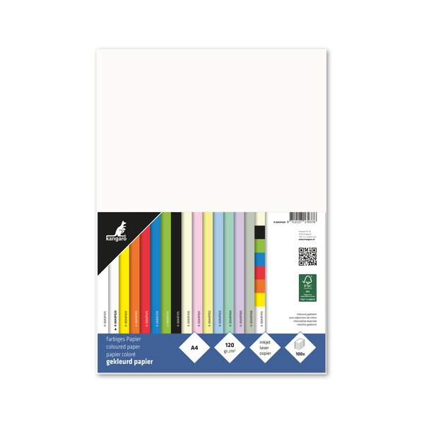 kangaro Multifunktionspapier, DIN A4, 120 g qm, beige