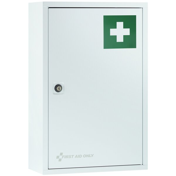 FIRST AID ONLY Erste-Hilfe-Schrank, Metall, weiss, unbestückt