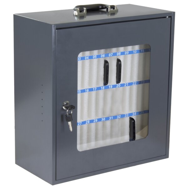 kangaro Armoire pour smartphones, 48 logements, gris foncé