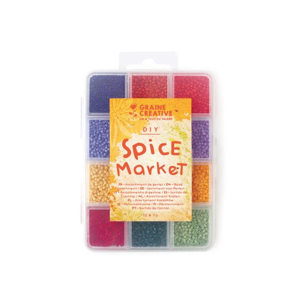 GRAINE CREATIVE Kit de perles Spice Market GC-736108 12 couleurs