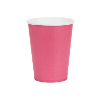 PARTYDECO Gobelets 250ml KPP90-006-EU Rose foncé 6...