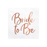 PARTYDECO Serviettes 33x33cm SP33-76-019R Bride to be 20...