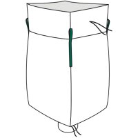 dm-folien Big Bag mit Schürze, PP, 900 x 900 mm, weiss