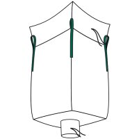 dm-folien Big Bag mit Schürze, PP, 900 x 900 mm, weiss