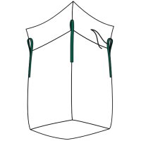 dm-folien Big Bag mit Schürze & Auslauf, 900 x 900 mm, weiss