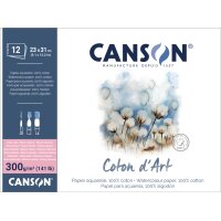 CANSON Aquarellblock "Coton dArt", 230 x 310...