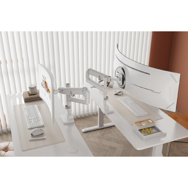 DIGITUS Monitorhalterung, Tragkraft: 27 kg, weiss