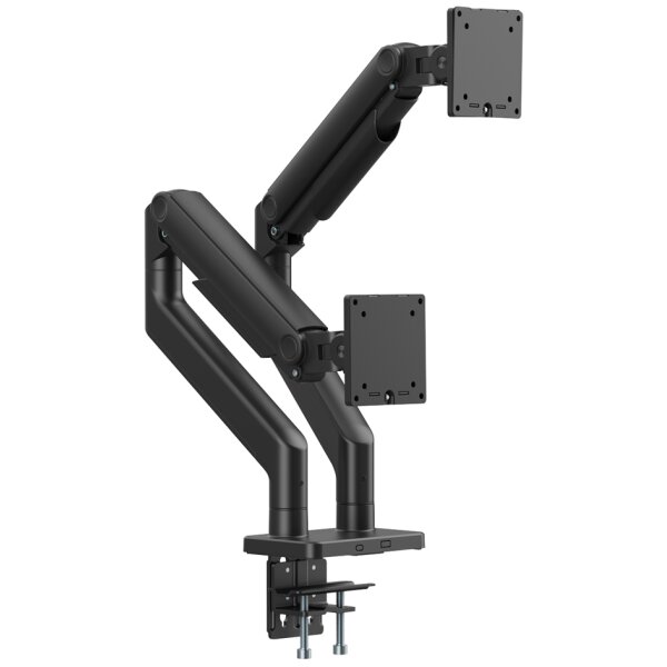 DIGITUS Doppel-Monitorhalterung, Tragkraft: 2x20 kg, schwarz