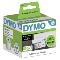 DYMO LabelWriter-Namensschilder, 89 x 41 mm, weiss