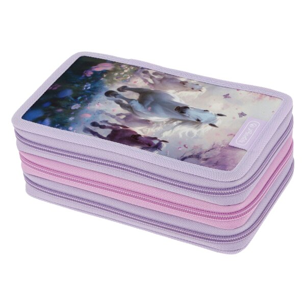 herlitz &Eacute;tui scolaire TriCase Whisper Mane, 31 pi&egrave;ces