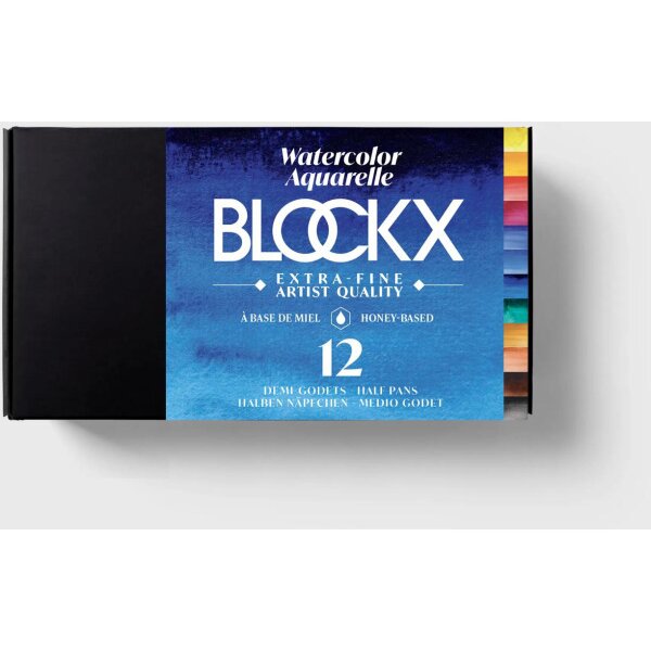 BLOCKX Boite aquarelle 41612BXC 12 couleurs