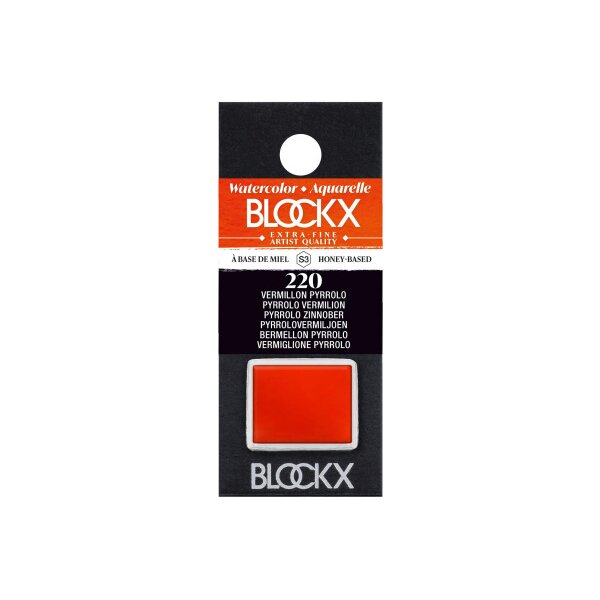BLOCKX Couleurs aquarelle 1.5ml 41220BXC rouge vermillon pyrrolo