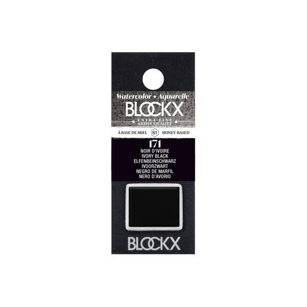 BLOCKX Couleurs aquarelle 1.5ml 41171BXC noir ivoire