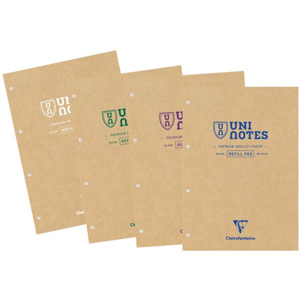 CLAIREFONTAINE Notizblock Uni Notes A4 9883C braun, liniert 100 Blatt