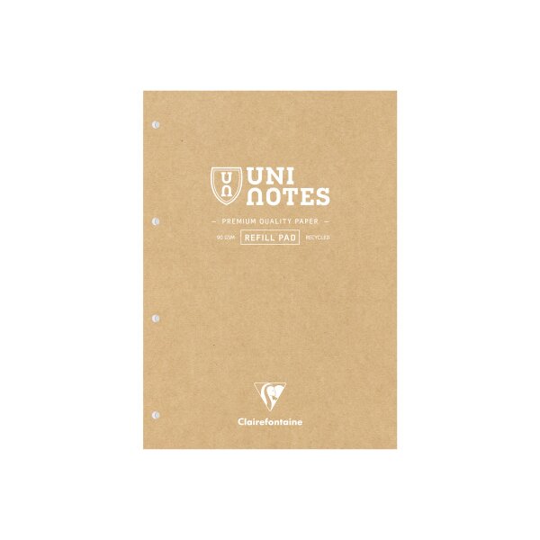 CLAIREFONTAINE Notizblock Uni Notes A4 9883C braun, liniert 100 Blatt