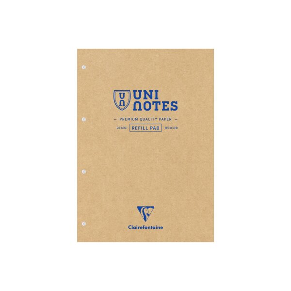 CLAIREFONTAINE Notizblock Uni Notes A4 9883C braun, liniert 100 Blatt