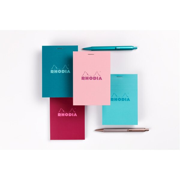 RHODIA Bloc-notes Couleurs n&deg; 11 A7 11296C vert, carreaux 80 feuilles