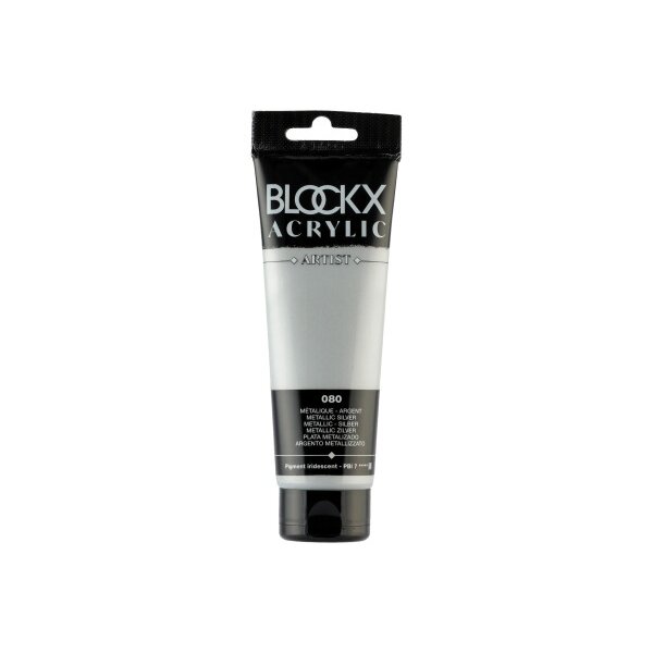 BLOCKX Peinture acrylique 120ml 60080BXC argent métallisé