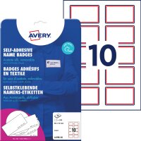 AVERY Zweckform Etiquettes pour badges, 80 x 50 mm, bleu