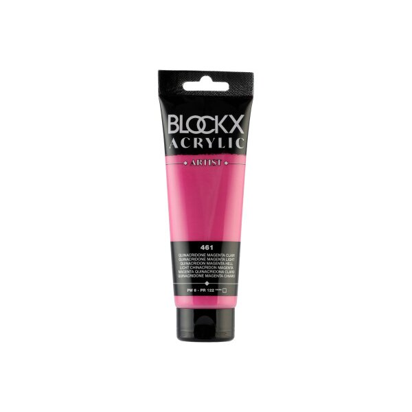 BLOCKX Peinture acrylique 120ml 60461BXC magenta de quinacridone clair