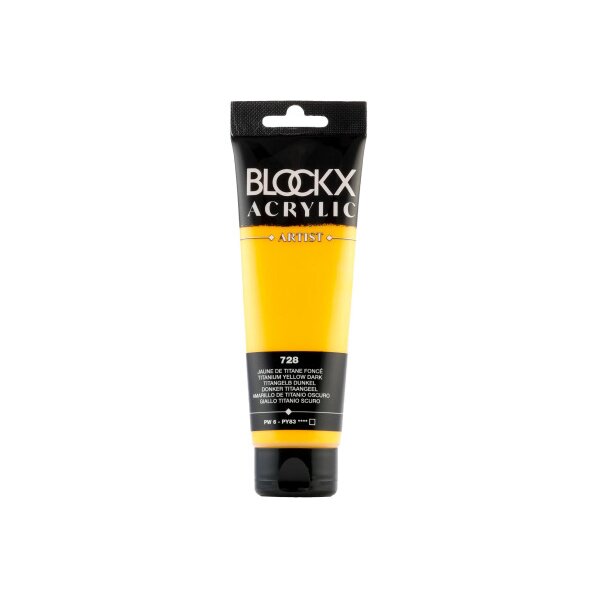 BLOCKX Peinture acrylique 120ml 60728BXC jaune de titane foncé