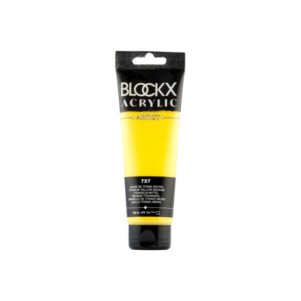 BLOCKX Peinture acrylique 120ml 60727BXC jaune titane moyen