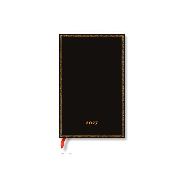 PAPERBLANKS Agenda Black Edition 2027 DD1801-9 1S/2P HOR Maxi HC AL 13.5x21cm
