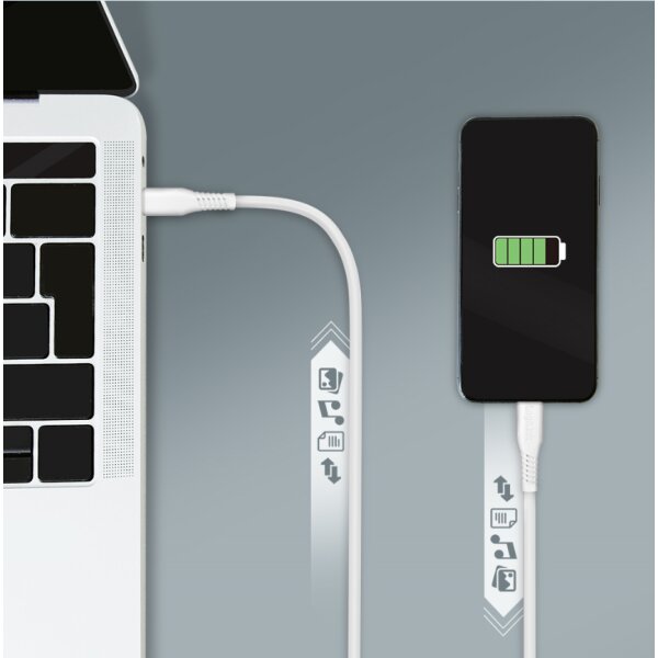 LogiLink USB 2.0 Kabel, USB-C - USB-C, 0,5 m, weiss