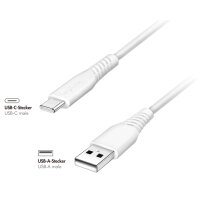 LogiLink USB 2.0 Kabel, USB-A - USB-C, 1,5 m, weiss