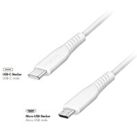 LogiLink USB 2.0 Kabel, USB-C - Micro USB-B, 1,5 m, weiss