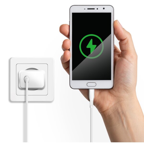 LogiLink USB 2.0 Kabel, USB-C - Micro USB-B, 0,5 m, weiss