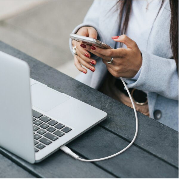 LogiLink USB 2.0 Kabel, USB-C - Micro USB-B, 0,5 m, weiss