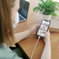 LogiLink USB 2.0 Kabel, USB-C - Micro USB-B, 0,5 m, weiss