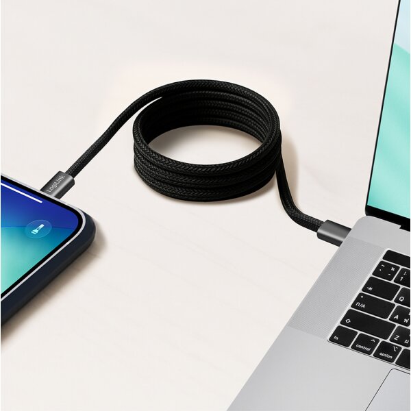 LogiLink C&acirc;ble magn&eacute;tique charge &amp; donn&eacute;es, USB-C, 1,0 m