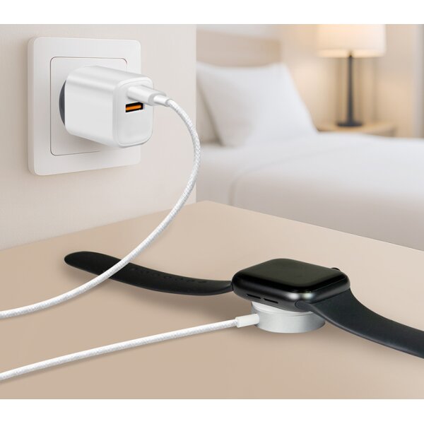 LogiLink C&acirc;ble de charge par induction pour montre Apple