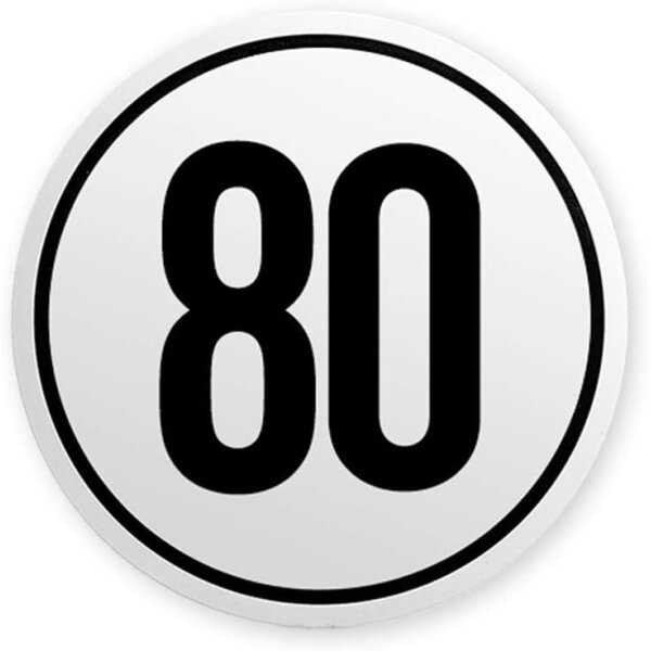 IWH Panneau de limite de vitesse, 25 km/h, autoadhésif