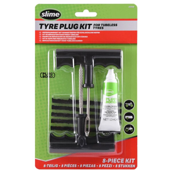 Slime Kit anti-crevaison Tyre Plug Kit, 8 pièces