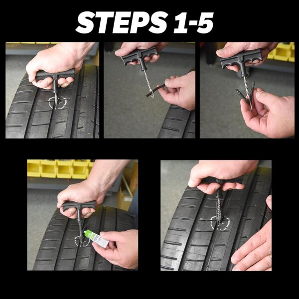 Slime Kit anti-crevaison Tyre Plug Kit, 8 pièces