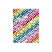 FOLIA Buchstaben-Perlen, eckig 500g 33995 Jumbo Pack, 5mm