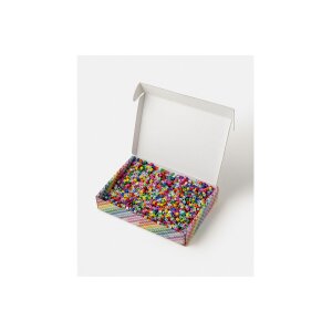 FOLIA Buchstabenperlen, eckig 33995 Jumbo Pack ass. 5mm 500g