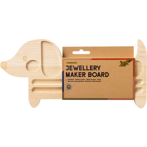 FOLIA Perlenbrett 31.5x15cm 78899 Sausage Dog