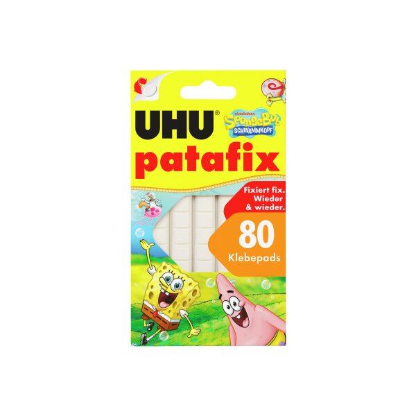 UHU Patafix Klebepads 80 Stück 305710 weiss, Spongebob
