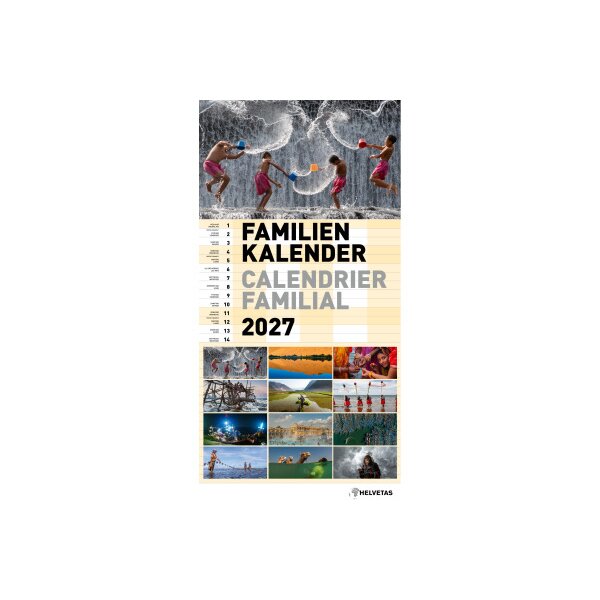 CALENDARIA Calendrier familial 2027 9783036206325 Helvetas AL/FR 27.5x56cm