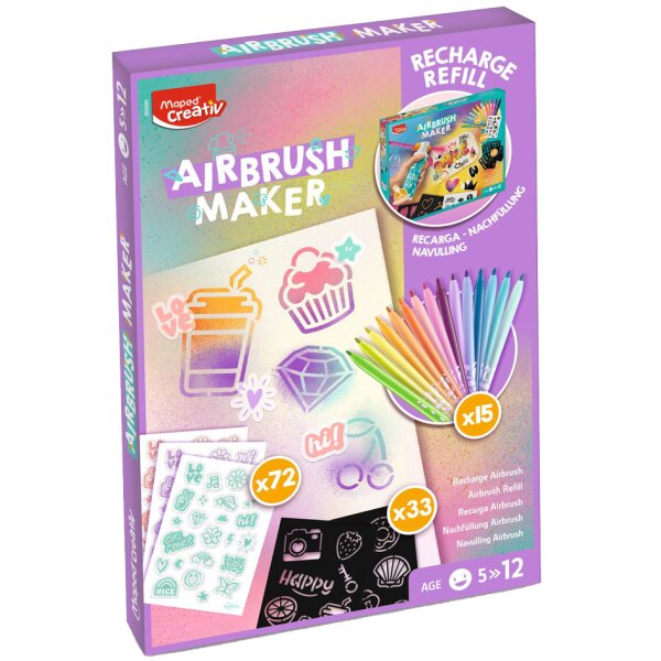 Maped Creativ Nachf&uuml;llpackung Airbrush-Set, Pastell