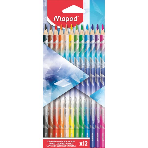 Maped Dreikant-Buntstifte ARCTIC, 12er Kartonetui