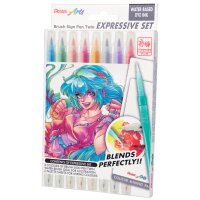 PentelArts Pinselstift Brush Sign Pen Twin "Manga"