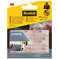 Scotch Klettbandverschluss Extreme, transparent, 25 x 75 mm