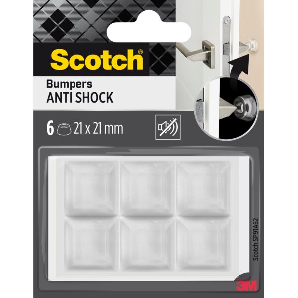Scotch Stossabsorbierende Elastikpuffer, 21x21mm, transparent
